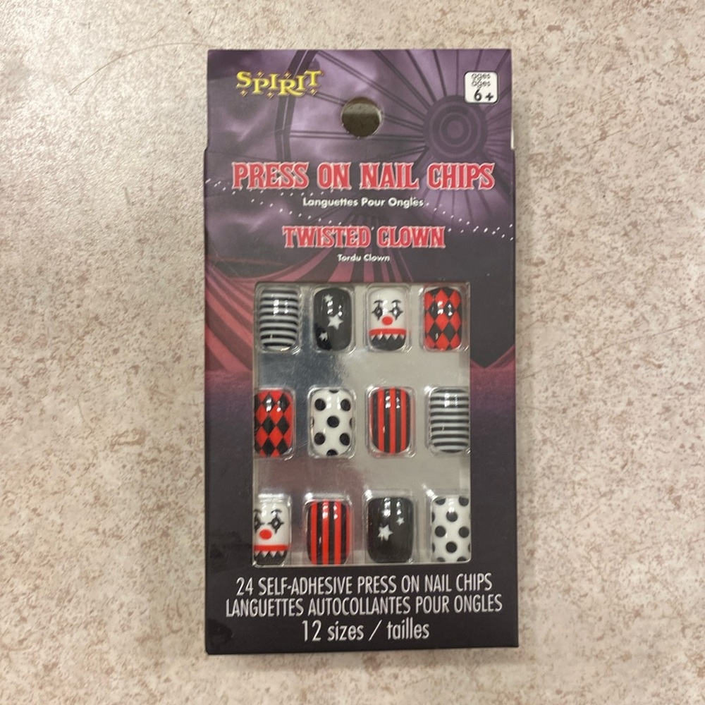 Spirit Halloween Twisted Clown Nails